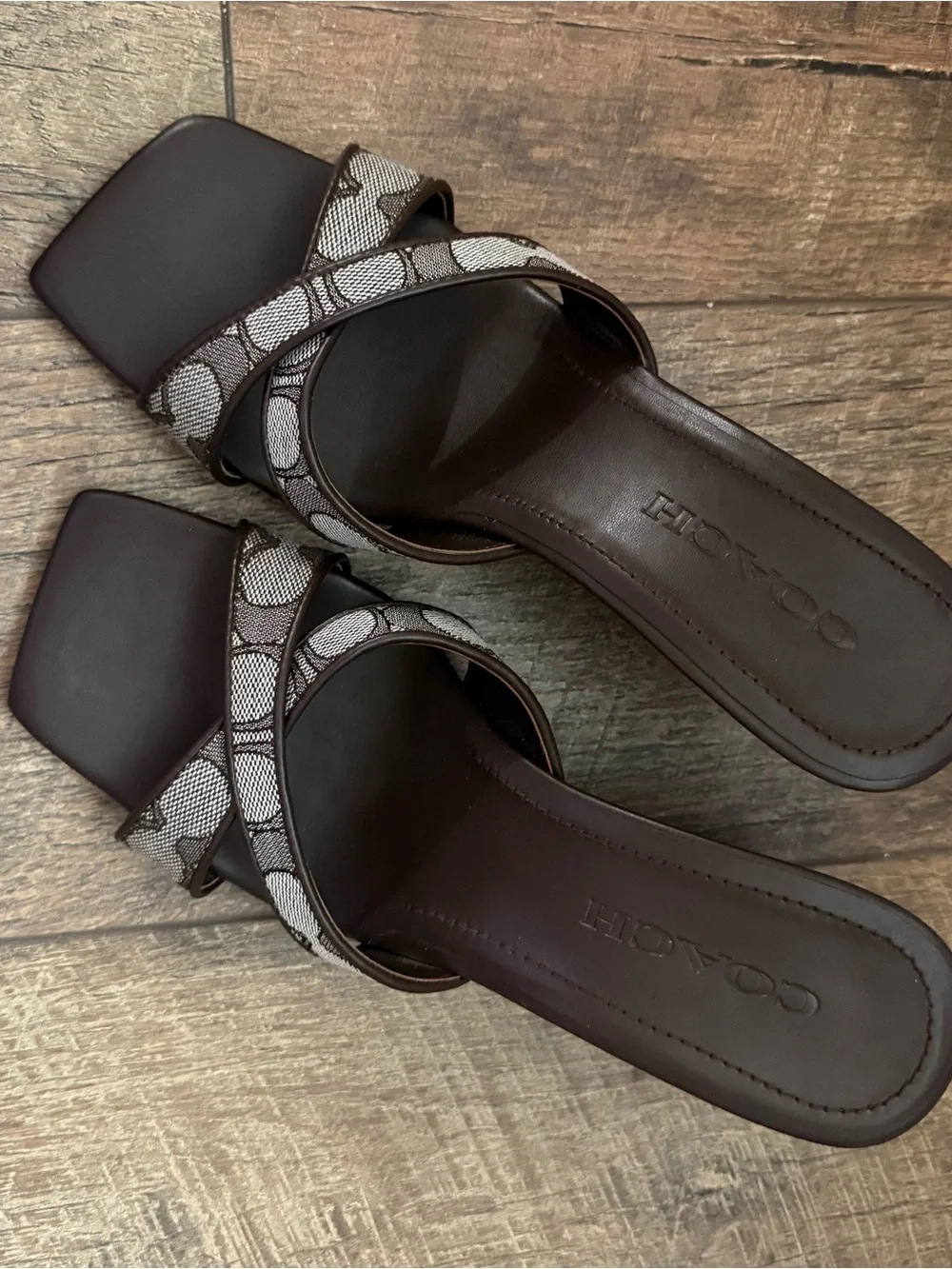 Coach Brown Signature Canvas Wedge